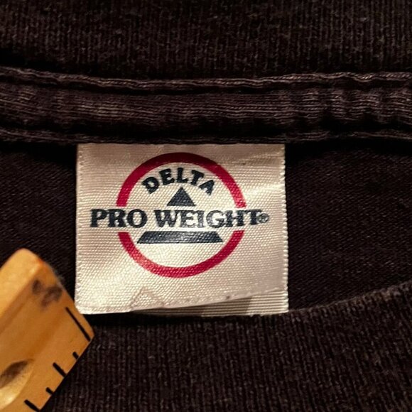 Vintage White Castle Delta Pro Weight Black Crew Neck T-Shirt Adult M - Picture 3 of 12